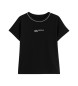 Karl Lagerfeld T-shirt drapeada com logótipo preto