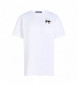 Karl Lagerfeld T-shirt con strass bianchi