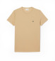 Lacoste Beigefarbenes T-Shirt aus Pimabaumwolle