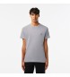 Lacoste T-shirt z bawełny pima w kolorze szarym