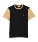 Lacoste T-shirt Regular Fit Design czarny, brązowy