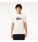 Lacoste T-shirt desportiva Crocodilo 3D branco
