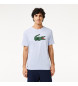 Lacoste T-shirt Ultra Dry in coccodrillo bianco