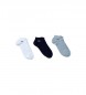 Lacoste 3er-Pack Sport Bajo Socken schwarz, grau, weiß
