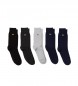 Pack 5 pares calcetines Stretch negro, gris, marino