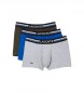 Lacoste 3er Pack Boxershorts Hfe blau, grau, schwarz