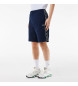 Lacoste Fleece-joggershorts med navy logostribe