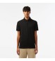 Lacoste Smart Paris polo shirt in black stretch cotton piqué