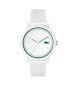 Lacoste Watch 12.12 with white silicone strap