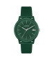 Lacoste Siliconen horloge 12.12 Move met drie groene wijzers