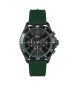 Lacoste Tiebreaker horloge met chronograaf en groene siliconen band