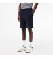 Lacoste Navy shorts i borstad fleece