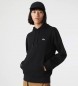 Lacoste Sweatshirt i økologisk bomuld med hætte sort