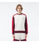 Lacoste Sweatshirt Fleece Design wei, rot