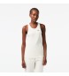 Lacoste White slim fit tank top