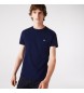 Lacoste Marineblaues T-Shirt aus Pimabaumwolle