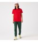 Lacoste T-shirt z bawełny pima czerwony