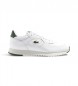 Lacoste Białe skórzane buty sportowe Linetrack
