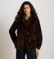 Lauren Ralph Lauren Bruine jas van kunstbont