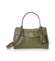 Lauren Ralph Lauren Farrah kleine nappaleren tas satchel groen