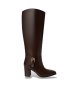 Lauren Ralph Lauren Raelynn brown patent leather tall boot