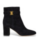 Lauren Ralph Lauren Botins Kelie em pele preto