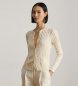 Lauren Ralph Lauren Beiger Cardigan aus Baumwolle mit Zopfmuster