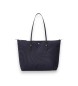 Lauren Ralph Lauren Mittlere Keaton Tote-Tasche aus marineblauem Nylon