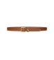 Lauren Ralph Lauren Ceinture étroite en cuir avec logo marron