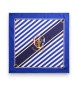 Lauren Ralph Lauren Sciarpa quadrata in seta con strisce blu