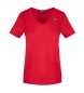 Camiseta Essentiels SS Col V N°1 rojo