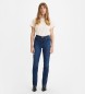 Levi's Rechte jeans met hoge taille 724 blauw