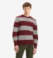 Levi's Oryginalny sweter Housemark bordowy, szary