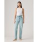 Levi's Calas de ganga com gola redonda de comprimento total azul