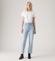 Levi's Blå Ribcage Straight Ankle Jeans