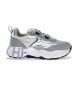 Voile blanche Baskets en cuir Club105 gris