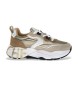 Voile blanche Baskets en cuir Club105 beige