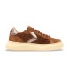 Voile blanche Brown Lipari Leather Sneakers