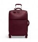 Lipault Medium Plume soft suitcase maroon