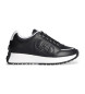 Liu Jo Leather trainers with embroidered logo black