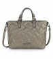 Lois Jeans Silver Shopper Handbag - 31x23x11cm
