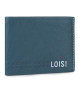 Lois Jeans Portefeuille en cuir RFID 205507 bleu-gris