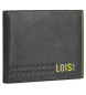 Lois Jeans RFID-læderpung 205507 sort-gul farve