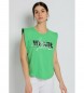Lois Jeans Zielona koszulka z krótkim rękawem