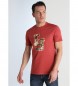 Lois Jeans T-shirt grafica rossa a maniche corte