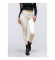 Lois Jeans Spodnie do kostek z wysokim stanem skinny off white