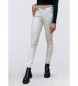 Lois Jeans Spodnie Twill Kolor Skinny Fit biały