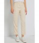 Lois Jeans Pantaloni chino | Scatola alta - Pieghe larghe bianco sporco