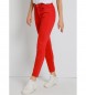 Lois Jeans Pantaloni box medi - Caviglia skinny a vita alta rosso