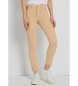Lois Jeans Boxerbyxor Medium - Highwaist Skinny Ankle beige